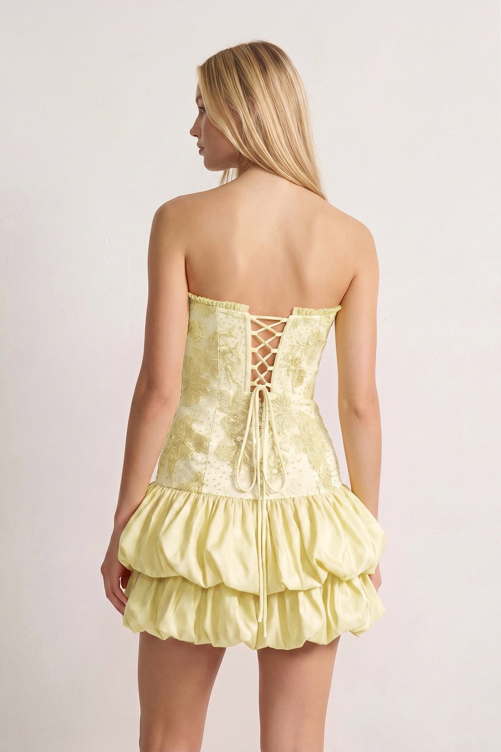 Hot Pink Strapless Embroidered Flower Ruched A-Line Homecoming Dress
