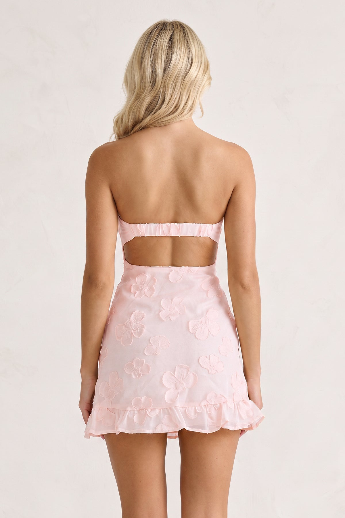 Yellow Sweetheart Embroidered Tulle Ruffled A-Line Homecoming Dress